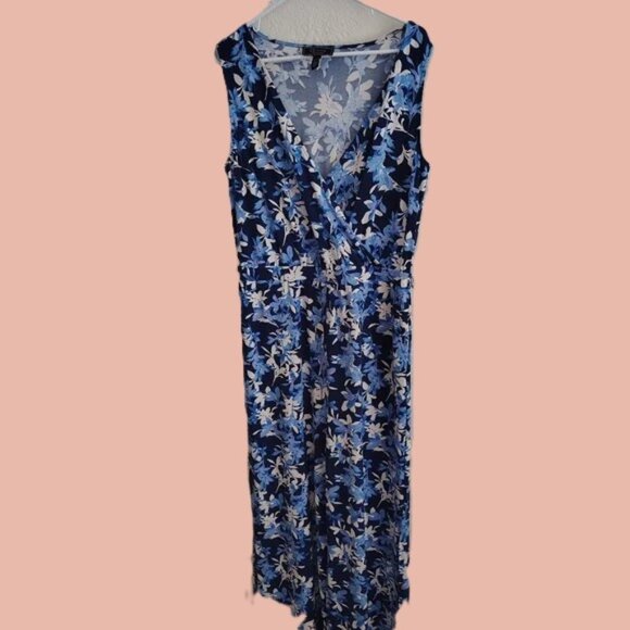 Floral Blue Maxi Dress - Picture 1 of 4